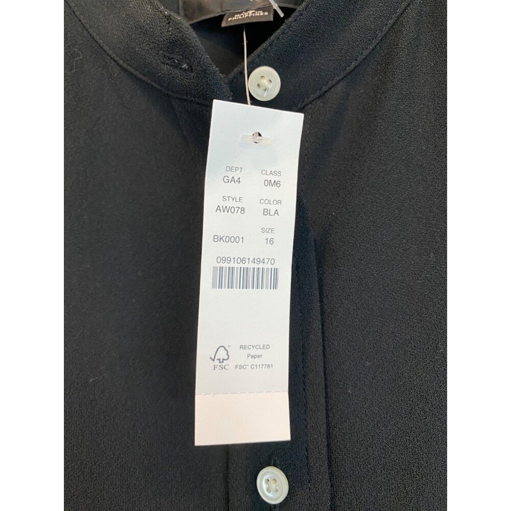 J. Crew Button Front Dress in 365 Crepe Size 16 Long Sleeve Career Workwear New - Picture 6 of 8